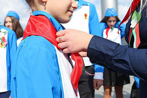 The campaign We Are Proud of Our Motherland in State Flag Square in Minsk