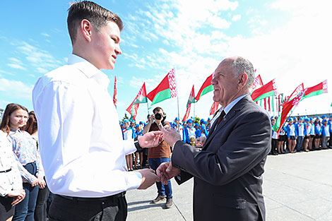 The campaign We Are Proud of Our Motherland in State Flag Square in Minsk