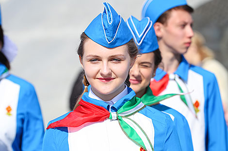 The campaign We Are Proud of Our Motherland in State Flag Square in Minsk