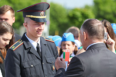 The campaign We Are Proud of Our Motherland in State Flag Square in Minsk