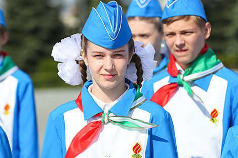 The campaign We Are Proud of Our Motherland in State Flag Square in Minsk