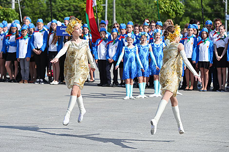The campaign We Are Proud of Our Motherland in State Flag Square in Minsk