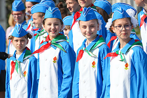 The campaign We Are Proud of Our Motherland in State Flag Square in Minsk