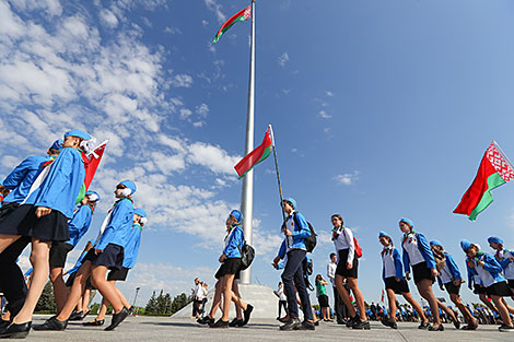 The campaign We Are Proud of Our Motherland in State Flag Square in Minsk