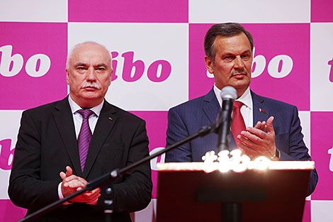 Belarus’ Communications and Informatization Minister Sergei Popkov and Belarus’ Vice Premier Anatoly Kalinin