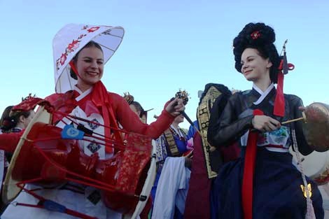 Theatrical parade in Grodno