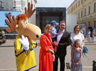 Minsk Mayor Andrei Shorets and Sweden's Ambassador to Belarus Christina Johannesson