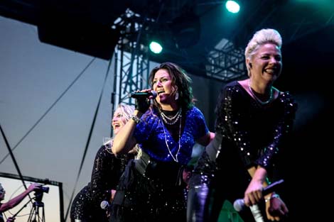 Ace of Base former lead singer Jenny Berggren performs on Day of Sweden in Minsk