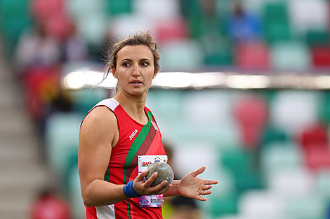 Belarusian shot putter Aliona Dubitskaya