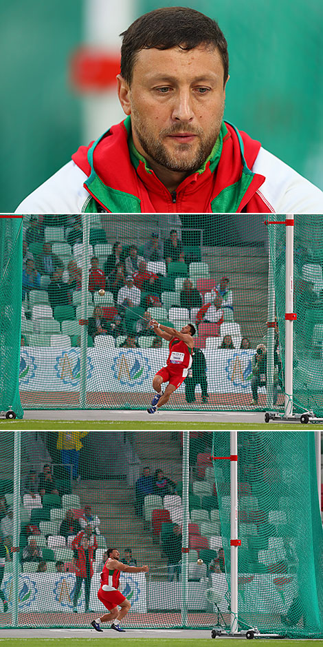 Hammer thrower Ivan Tikhon (Belarus)