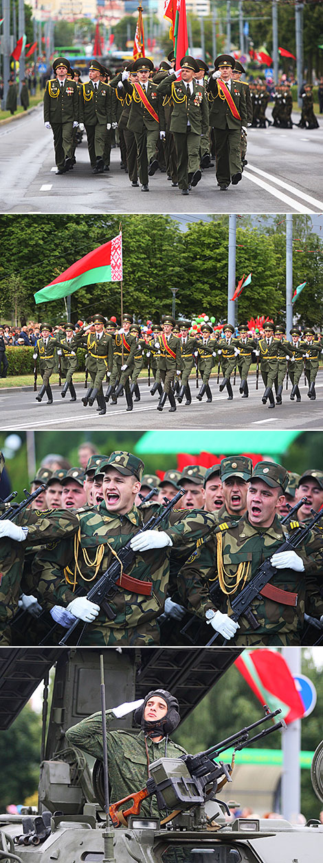 Праздничный военный парад в Гродно