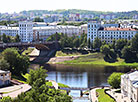 Над крышами Витебска: вид на Кировский мост и реку Западная Двина