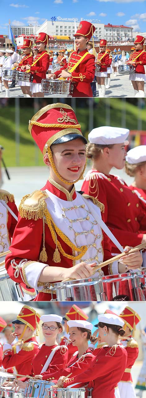 Ceremony to raise the flag of the 27th edition of the International Festival of Arts Slavianski Bazaar in Vitebsk