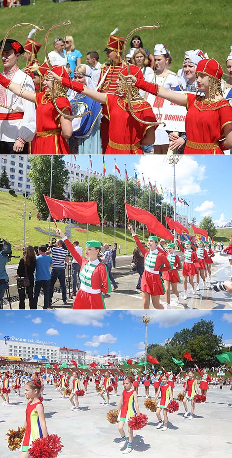 Ceremony to raise the flag of the 27th edition of the International Festival of Arts Slavianski Bazaar in Vitebsk