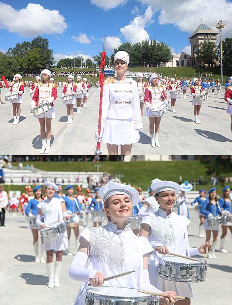 Ceremony to raise the flag of the 27th edition of the International Festival of Arts Slavianski Bazaar in Vitebsk