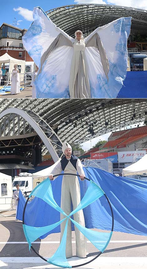 Ceremony to raise the flag of the 27th edition of the International Festival of Arts Slavianski Bazaar in Vitebsk