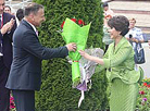 Vitebsk Mayor Viktor Nikolaikin, Culture Minister Yuri Bondar and Roza Rymbayeva