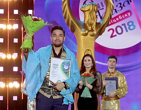 Amre from Kazakhstan, the winner of the first prize of the Vitebsk 2018 song contest