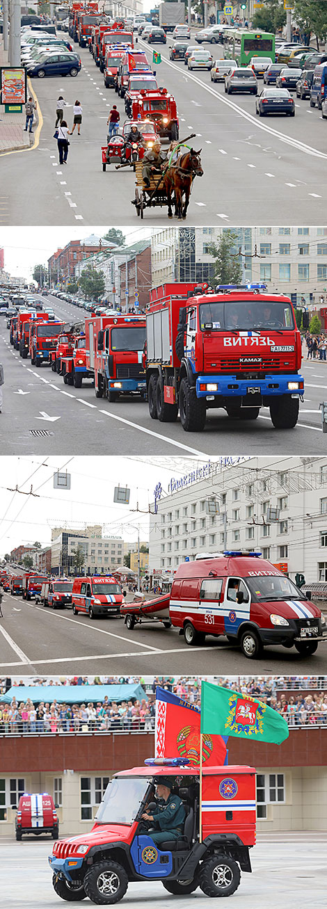 Празднование Дня пожарной службы в Витебске 