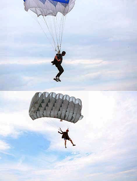 Соревнования парашютистов