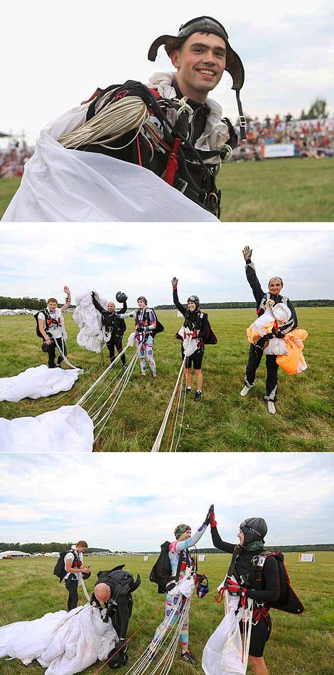 Соревнования парашютистов