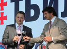 Tbilisi Mayor Kakha Kaladze and Minsk Mayor Andrei Shorets  