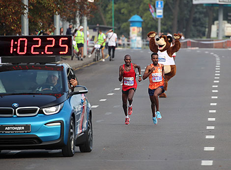 Winner of the Minsk Half Marathon (21.1km men’s race) Abebe Negewo Degefa (Ethiopia)
