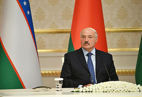 Alexander Lukashenko during the meeting with mass media representatives 