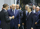 Alexander Lukashenko and Uzbekistan President Shavkat Mirziyoyev open a new manufacturing wing of the Belarusian-Uzbek enterprise Amkodor-Agrotechmash