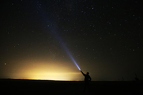 Комета Джакобини-Циннера на звездном небе