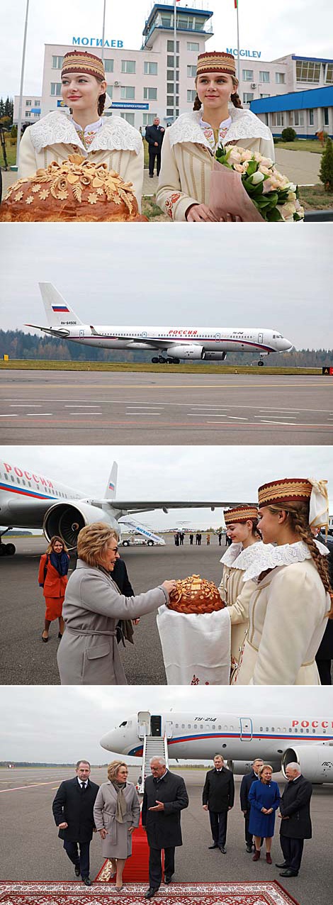 Valentina Matviyenko arrives in Mogilev for Belarus-Russia Forum of Regions