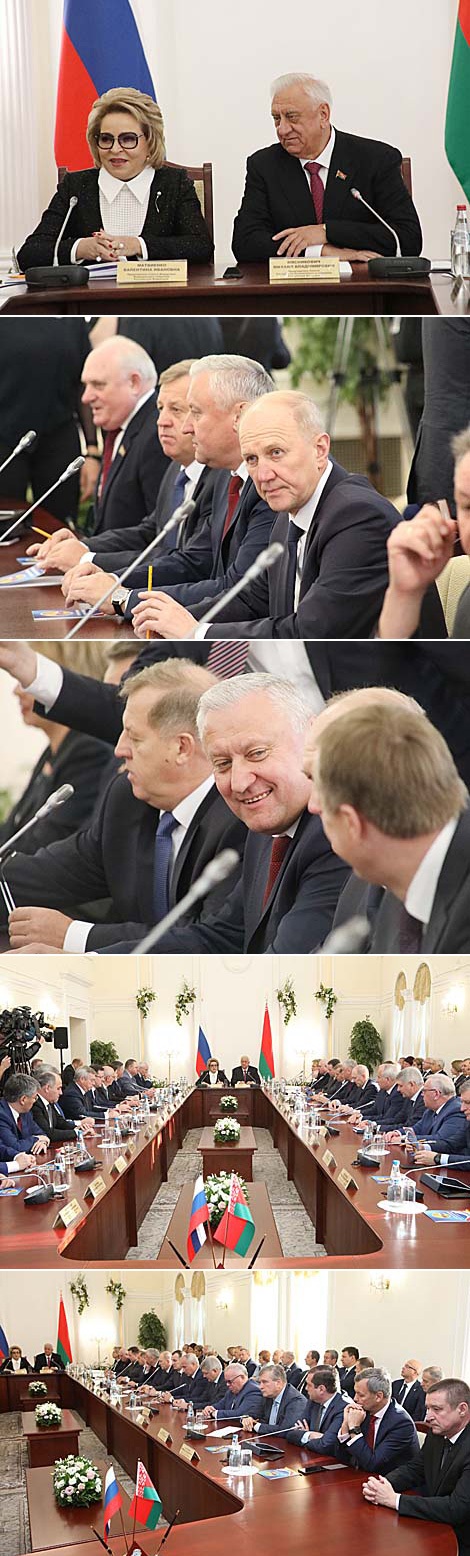 Михаил Мясникович и Валентина Матвиенко встретились с губернаторами регионов Беларуси и России
