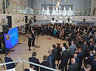 Chairwoman of the Federation Council of the Federal Assembly of Russia Valentina Matviyenko  and Chairman of the Council of the Republic of the National Assembly of Belarus Mikhail Myasnikovich 