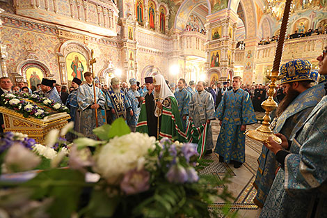 Цырымонія асвячэння Храма-помніка ў гонар Усіх Святых у Мінску 