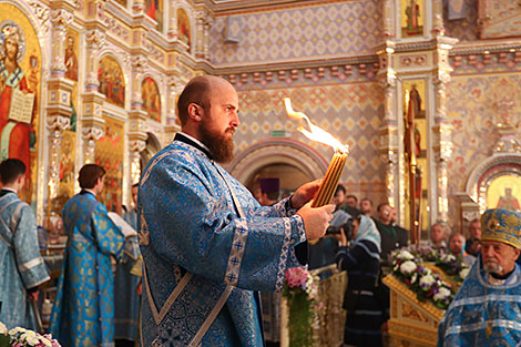 Цырымонія асвячэння Храма-помніка ў гонар Усіх Святых у Мінску 