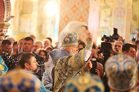 Цырымонія асвячэння Храма-помніка ў гонар Усіх Святых у Мінску 