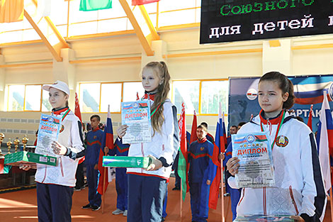 Церемония награждения победителей спартакиады Союзного государства 