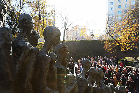 Мітынг памяці ахвяр халакосту ў Мінску