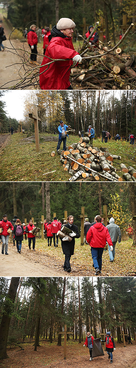 Профсоюзные активисты провели субботник в Куропатах