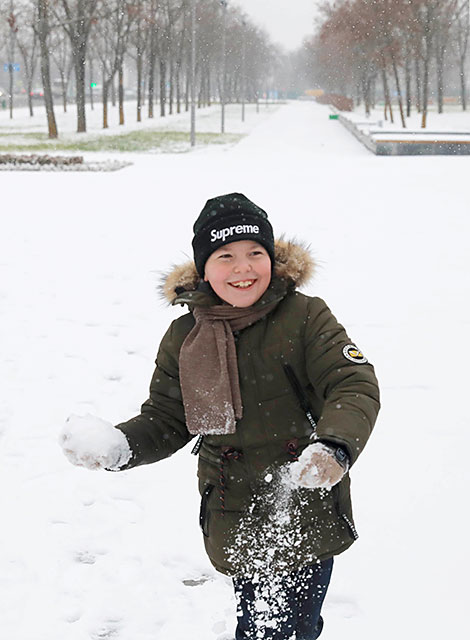 Снежное утро в Могилёве