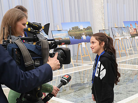 Participants of the Junior Eurovision 2018 in the Palace of Independence in Minsk