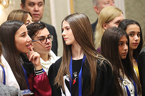 Excursion around the Palace of Independence for the participants of the Junior Eurovision 2018