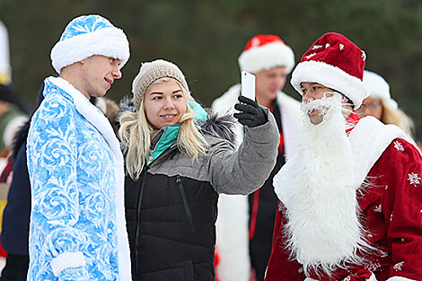 Первый забег Санта-Клаусов Santa Run в Минске