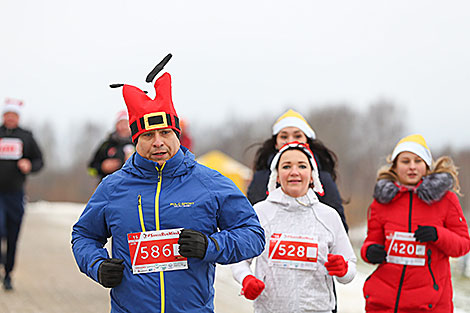 Первый забег Санта-Клаусов Santa Run в Минске