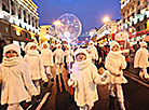 Parade of Father Frosts and Snow Maidens in Minsk