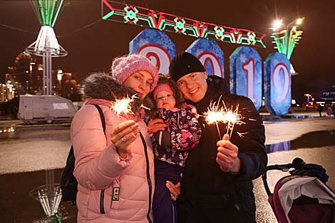 New Year's night in Minsk