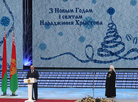 The head of state delivers a welcoming address