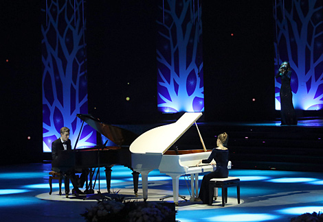Nikolai Lukashenko and Yelena Ostashkina-Myslivchik