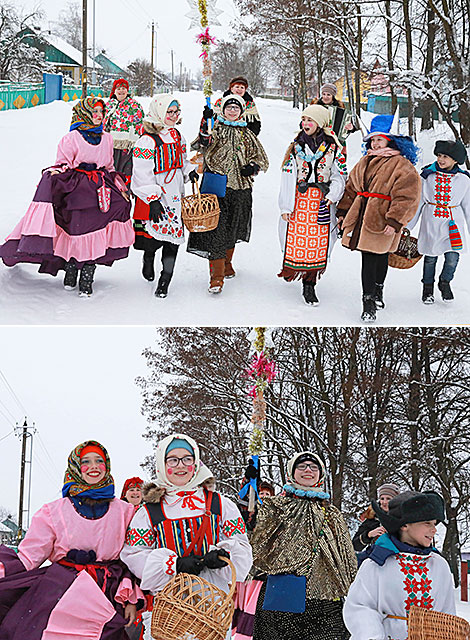 Children’s Christmas rite Kury in Klichev District