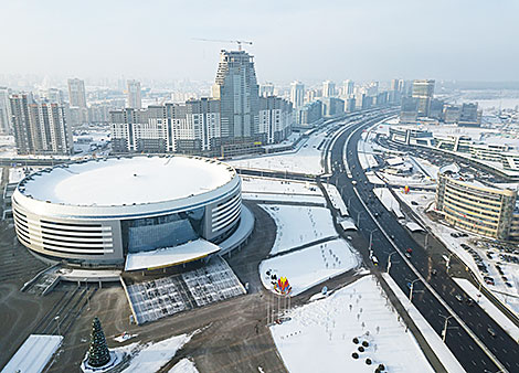 Minsk Arena velodrome, a venue of the European Games 2019